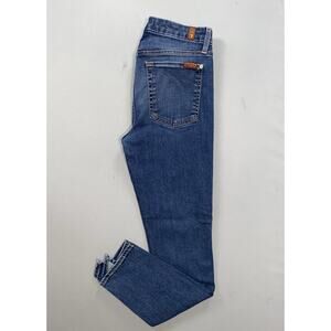 7 For All Mankind B(air) Denim The Ankle Skinny Jeans. Asymmetric Cuffs. 27, GUC